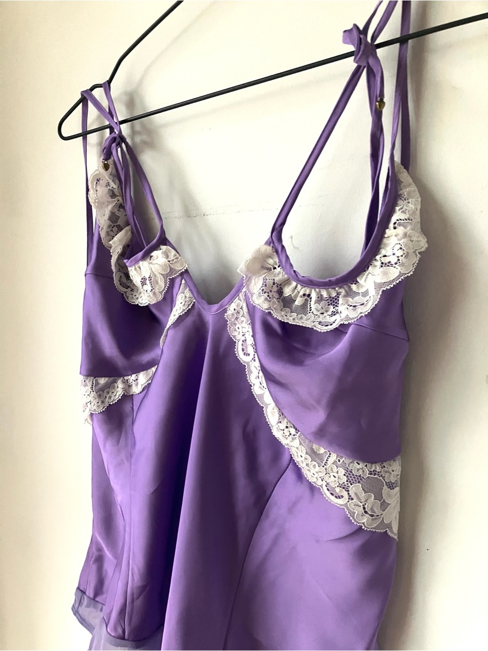 Free People Lavender Lace-Trim Bodysuit XL - Picture 6 of 9
